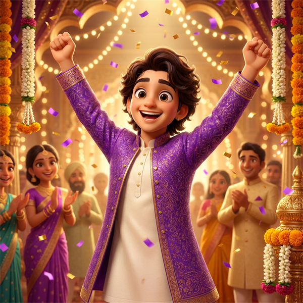 Pawa celebrating at a wedding