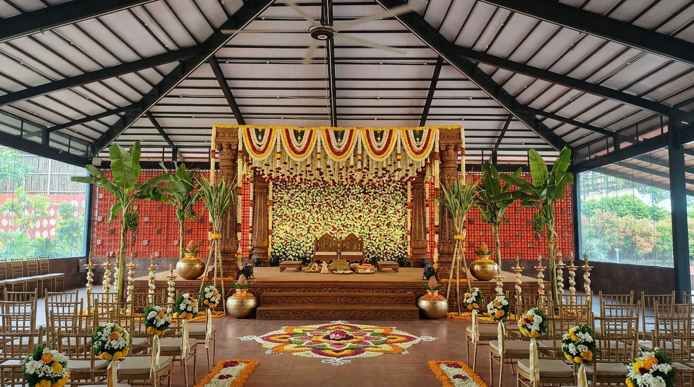Traditional Wedding Mandap Setup at ARC Pyramid