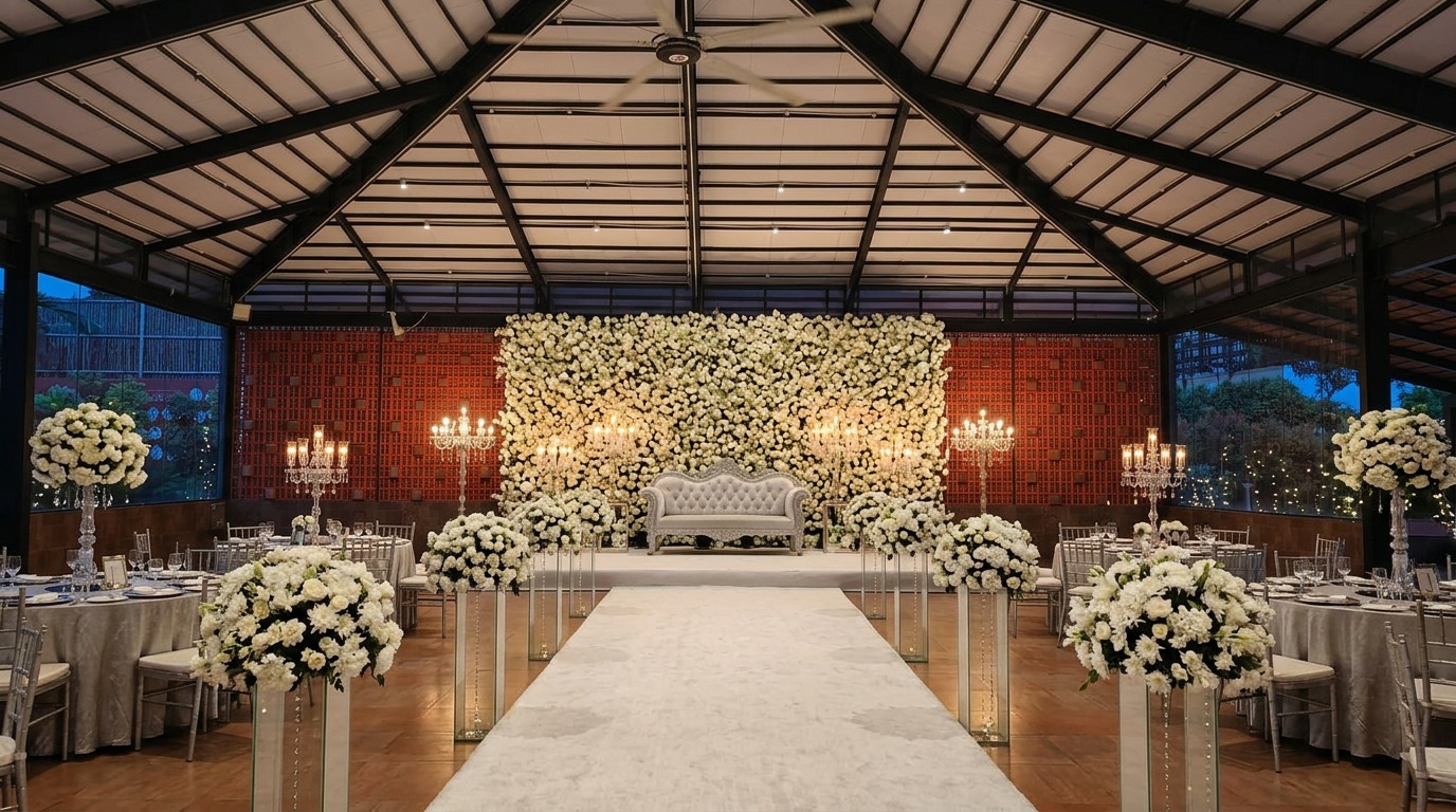 All-White Banquet Hall & Seating Layout at ARC Pyramid
