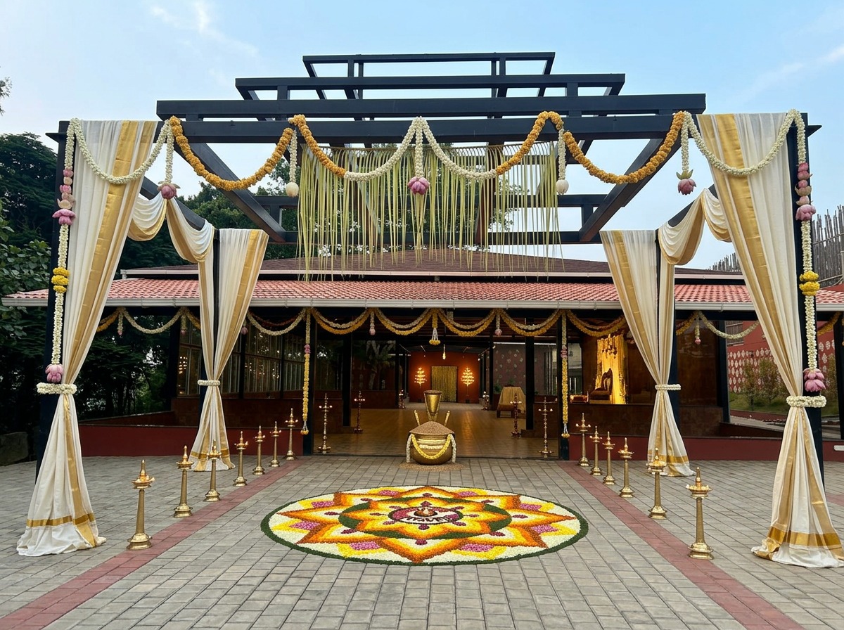 Traditional Floral Entrance Arch at ARC Pyramid