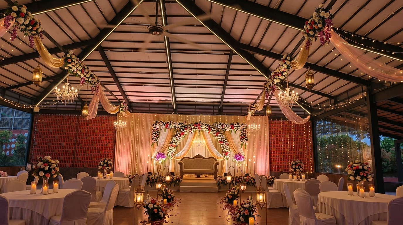 Elegant Wedding Reception Stage at ARC Pyramid